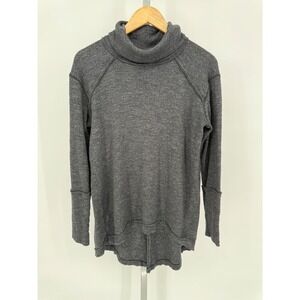 We The Free People Thermal Knit Tunic Top Pullover Long Sleeve‎ Gray